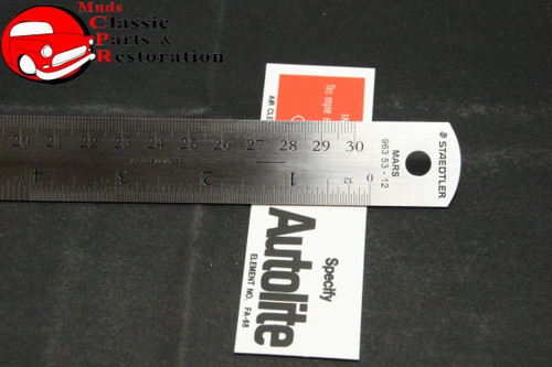 70 Ford Mustang Torino 250Ci Autolite Replacement Parts Decal Part # Dozf-9600-B