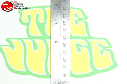 70 Pontiac Gto "The Judge" Fender Decal 6"X4" Yellow Green Body Graphic Sticker