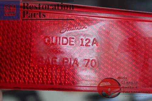 70-73 Camaro Side Marker Lamp Light Lens Kit Correct Sae Guide Markings Set Of 4