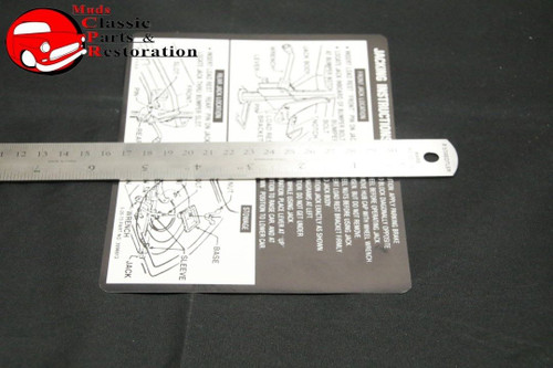 71 Chevelle Sedan & Convertible Jack Instructions Decal Gm#3996913