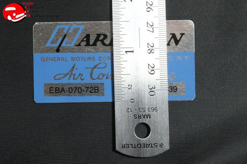 72 Camaro Nova Firebird Chevy/Gm Truck Impala Harrison Air Conditioning Decal