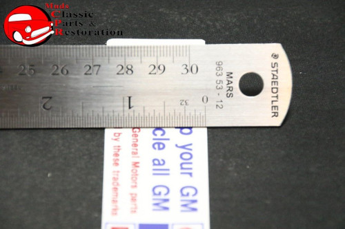 73 Camaro 350Ci / 4Bbl Carb Emissions Decal Code Wj