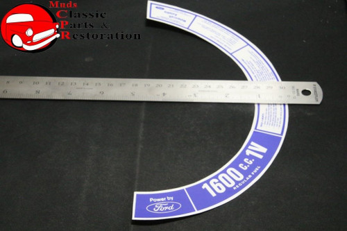 73 Ford Pinto 1600 Cc-1V Air Cleaner Decal