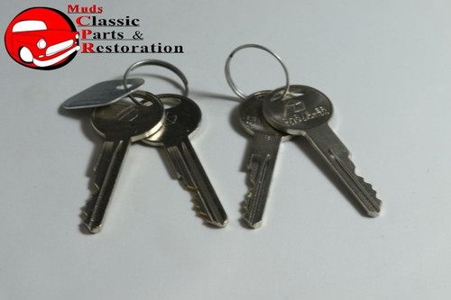 73-89 Chrysler Dodge Plymouth Duster Challenger Trunk Lock Keys W/Logo