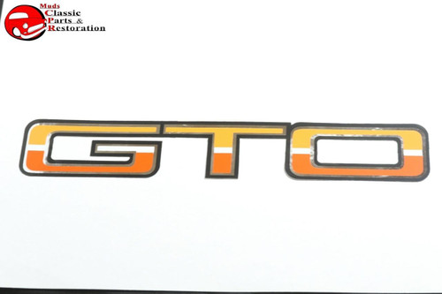 74 Pontiac Gto Body Decal Orange, Dark Orange, White