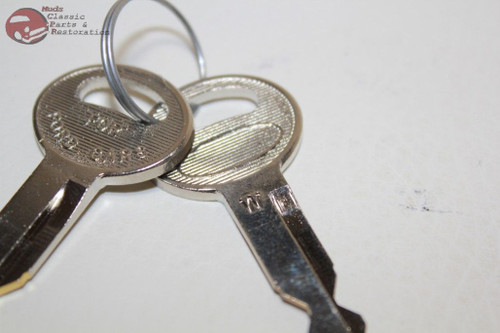 74-93 Mustang Ford Trunk Lock Cylinder Chrome Cap W Keys New