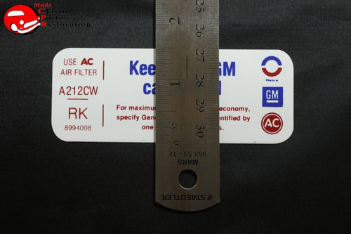 75 Pontiac 455 Keep Your Gm All Gm Air Cleaner Decal Rk 8994008 Filter A212Cw