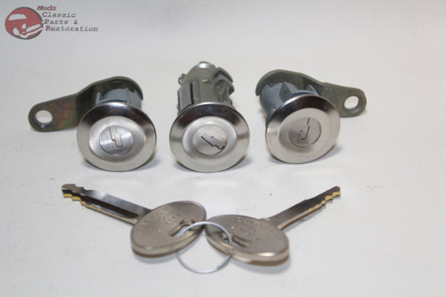 79-93 Mustang Ford Door Trunk Lock Cylinders Keys New