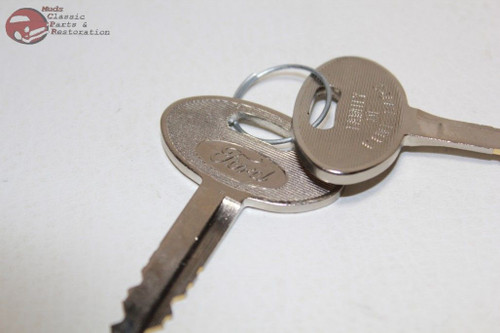 81-93 Mustang Ford Door Trunk Lock Cylinders Keys Black Cap Flat Pawl