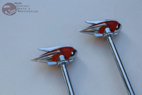 Amber Led Lighted Front Fender Guides Custom Car Truck Vintage Style Art Deco