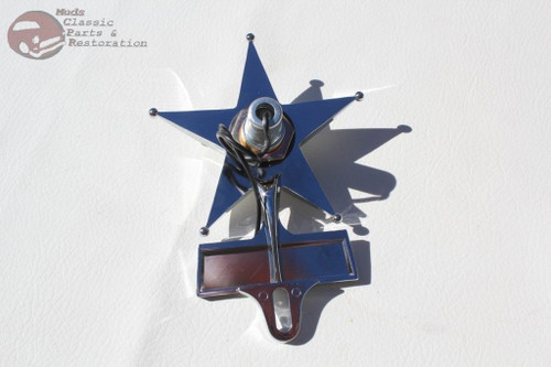 Blue Light Safety Star LED License Plate Topper Ornament Custom Truck Hot RatRod