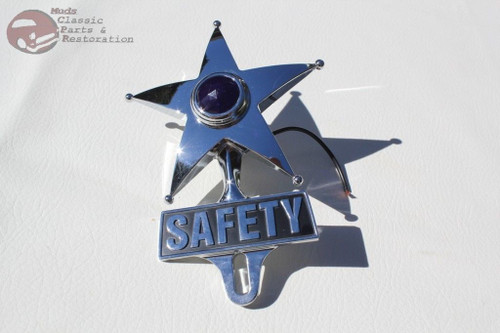 Blue Light Safety Star LED License Plate Topper Ornament Custom Truck Hot RatRod