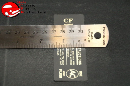 Camaro 396/325-Hp Air Cleaner Service Instruction Decal