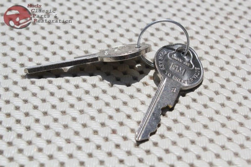 Camaro Firebird Impala Pontiac Glove Box Door Trunk Lock Set Oem Pear Head Keys