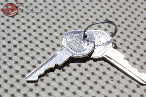 Camaro Nova Impala El Camino Glove Box Lock Key Set Oem Original Pear Head Keys