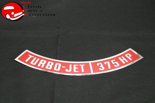 Camaro, Nova Chevy Big Block 375 Turbo-Jet Air Cleaner Decal