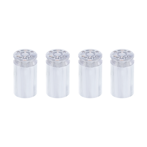 Chrome 44 Shell Bullet Casing Valve Stem Caps Custom Truck Hot Rat Street Rod