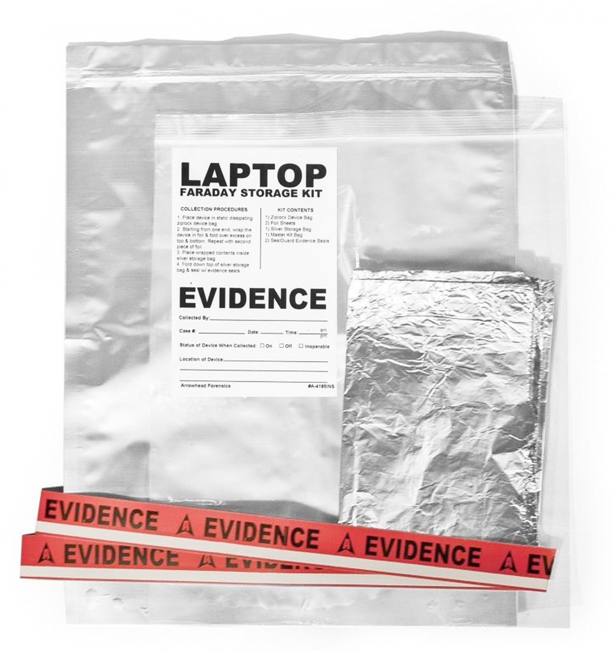 AVAIL Forensics Disposable Faraday Bags - No Label - Large- 10/pkg