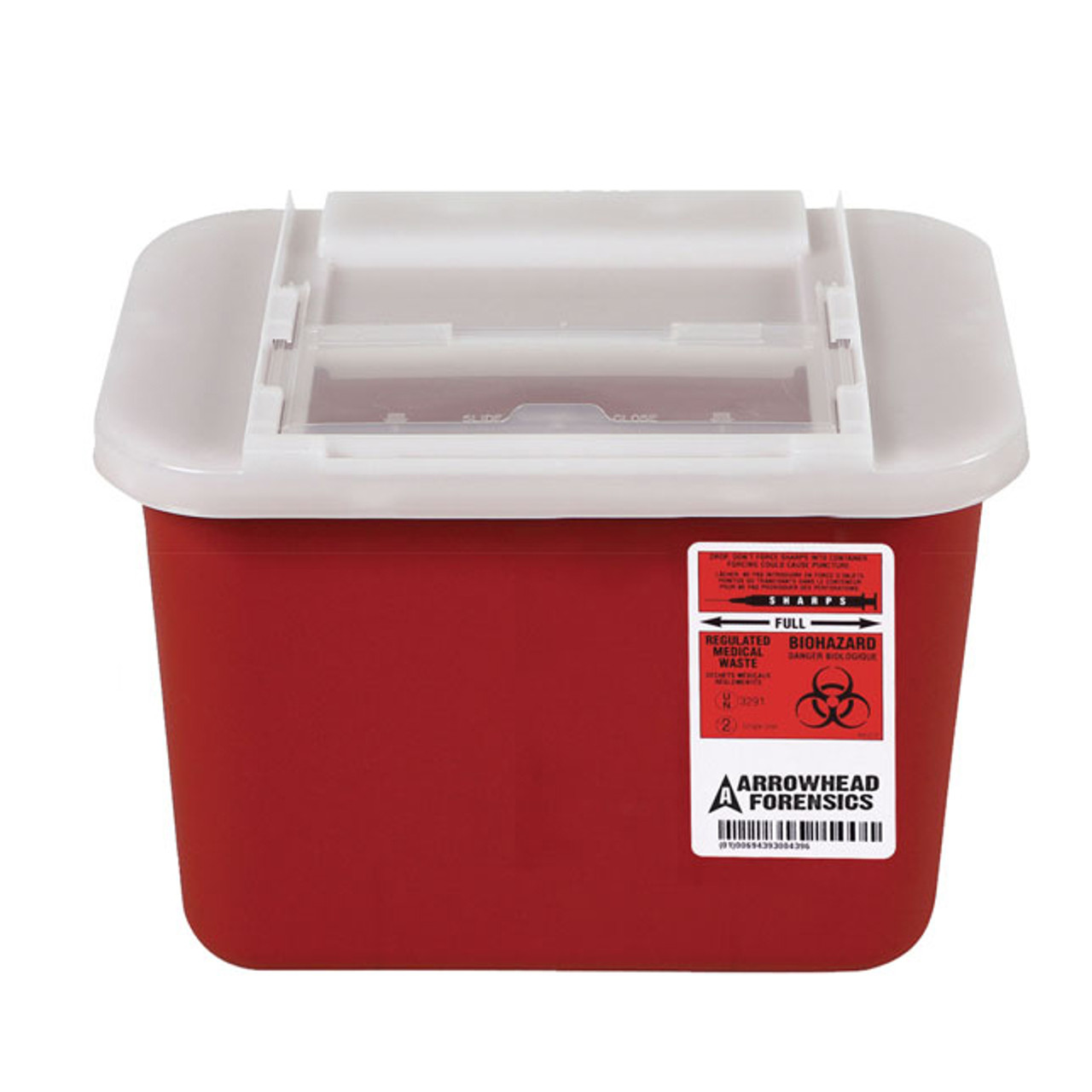 Sharps Container, 1 Quart, Disposable, Evidence Collection Containers, Forensic Supplies