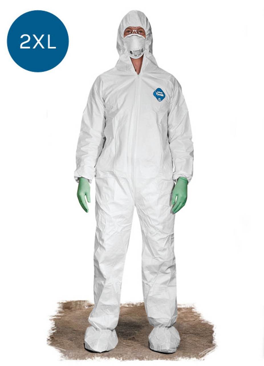 Tyvek Protective Clothing - XXL - Full Suit with Hood and Boots