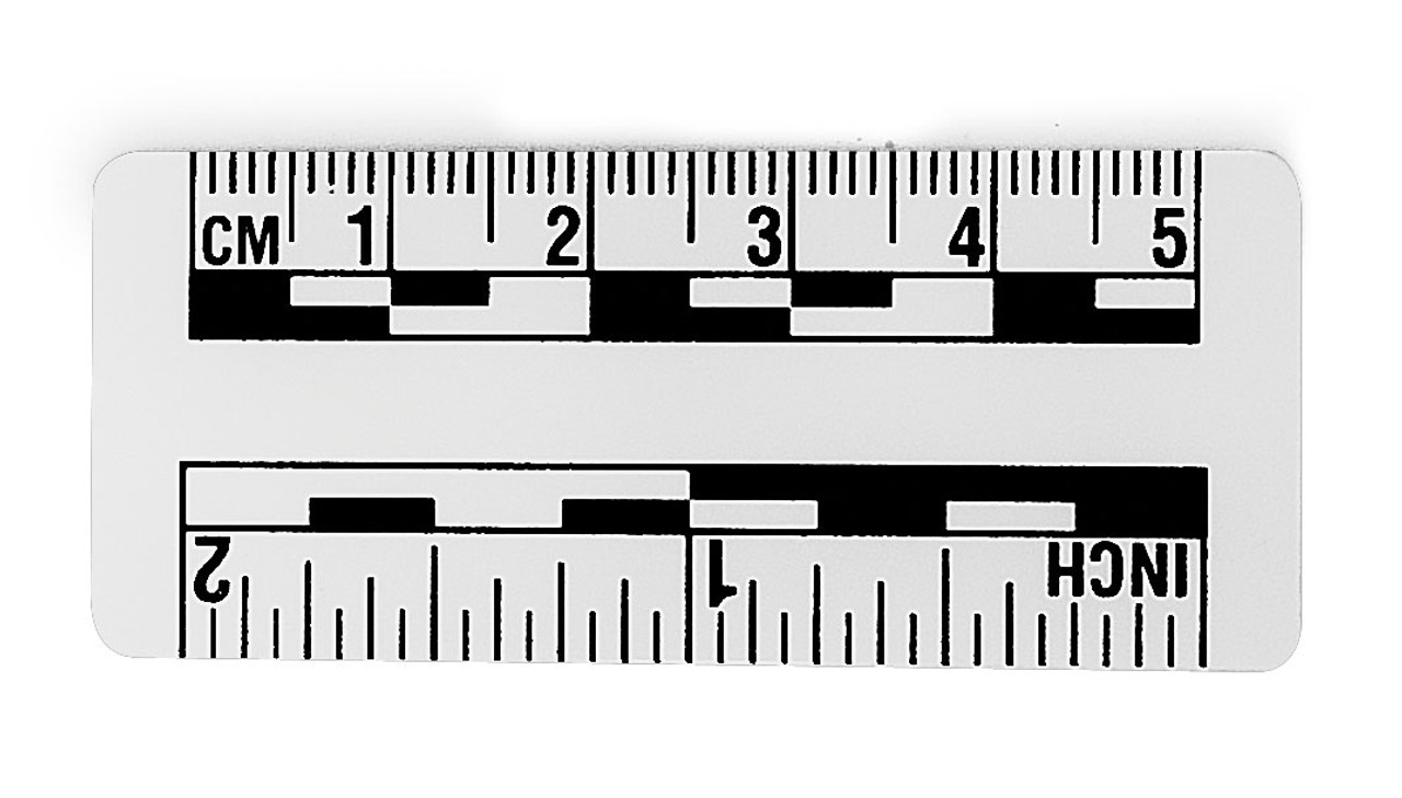Plastic Photo Documentation Scales - White - 2”/5 cm - 10/pk