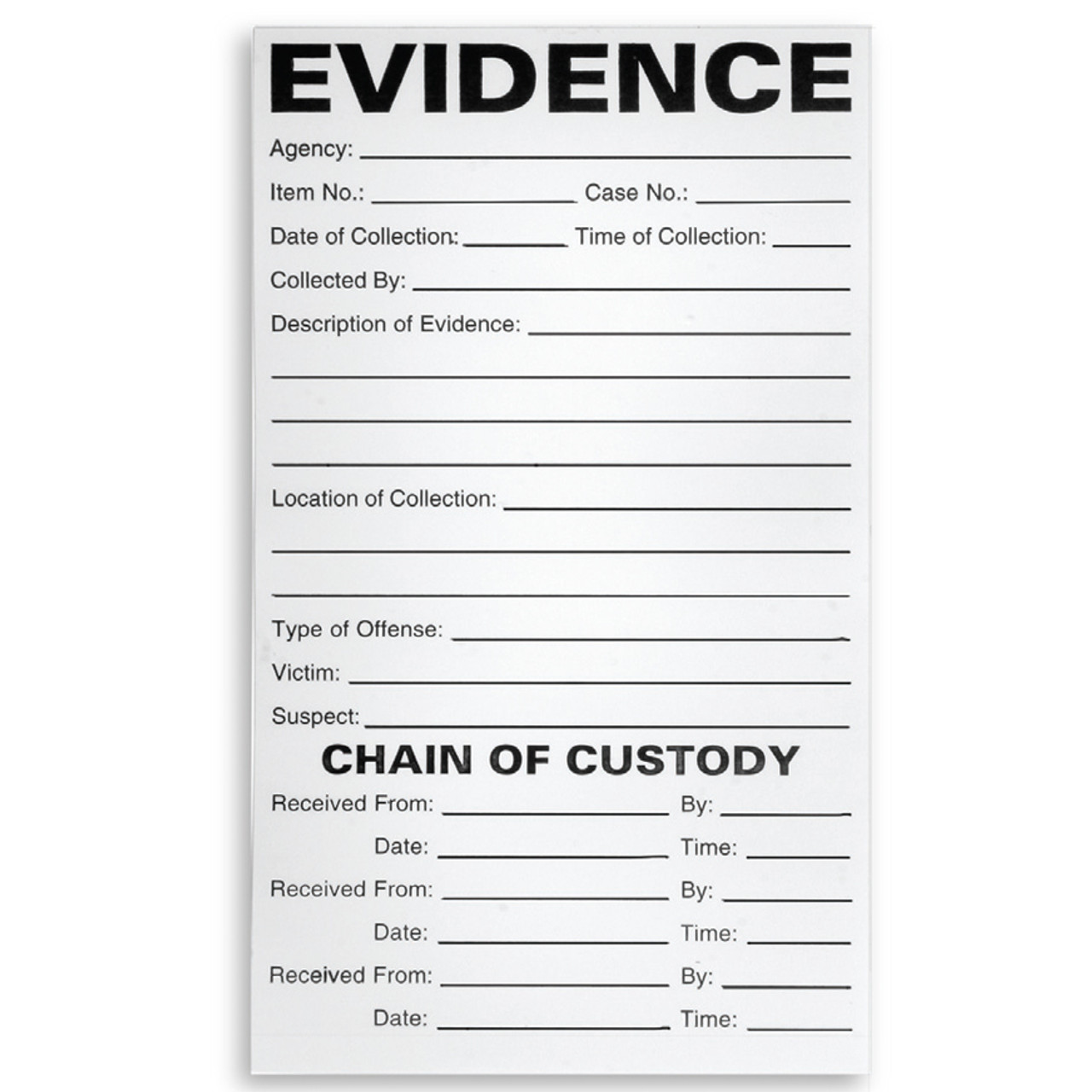 Evidence Chain of Custody Label - 4