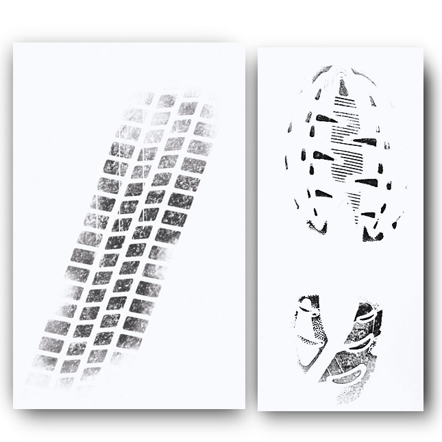 Quickprints for Collecting Known Footprints & Tire Tracks