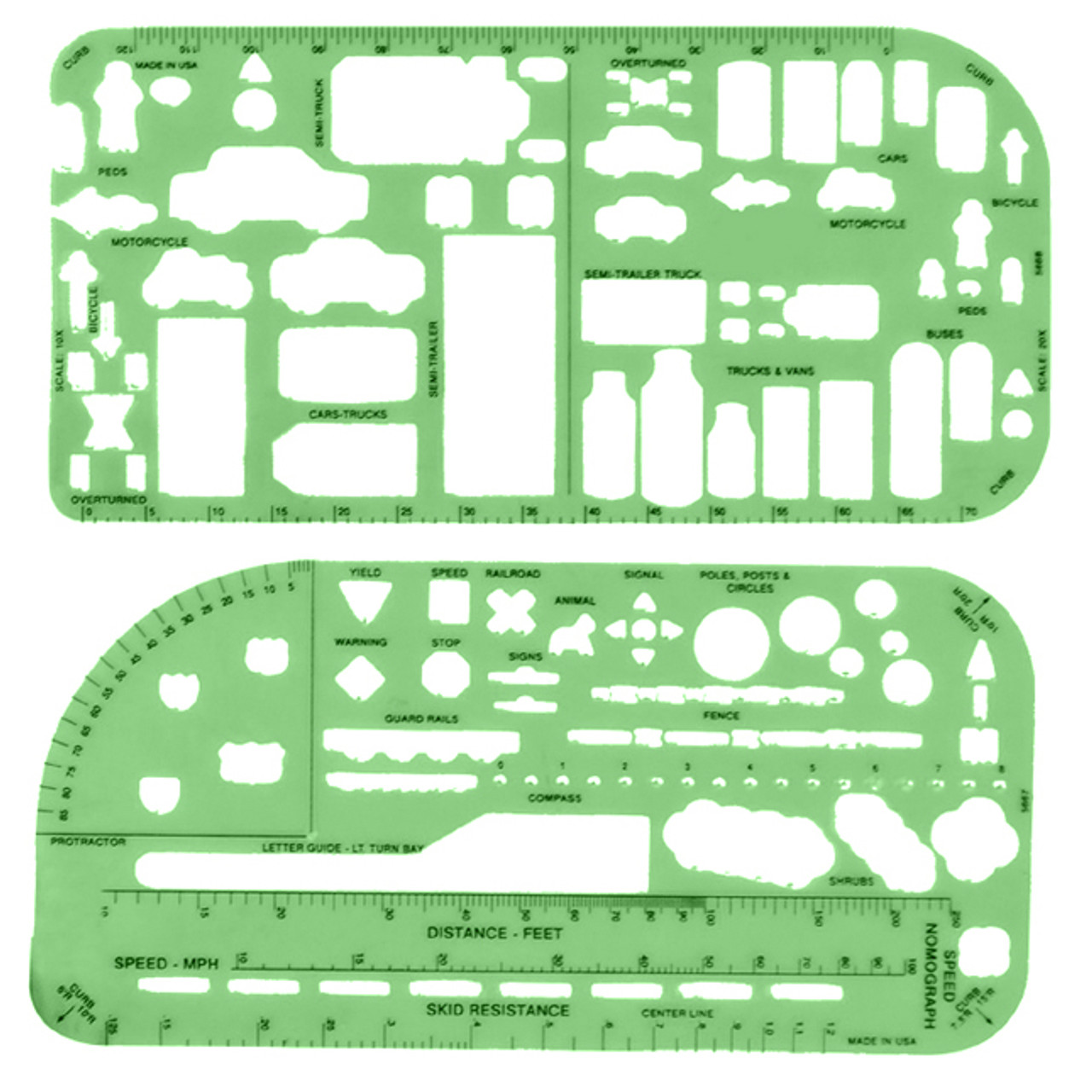 Crime Scene Tools and Forensic Analysis - Sketching Templates