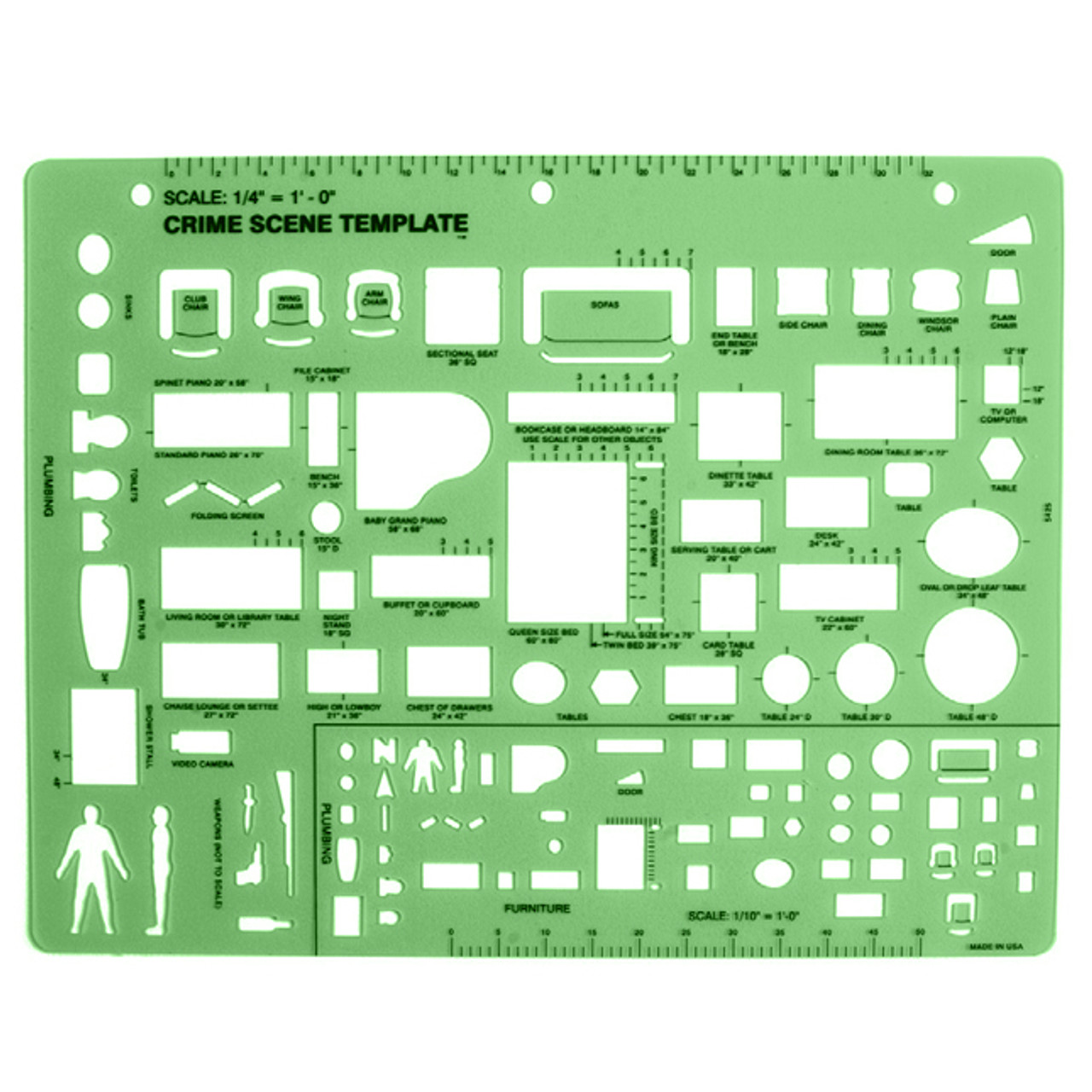 Crime Scene Tools and Forensic Analysis - Sketching Templates