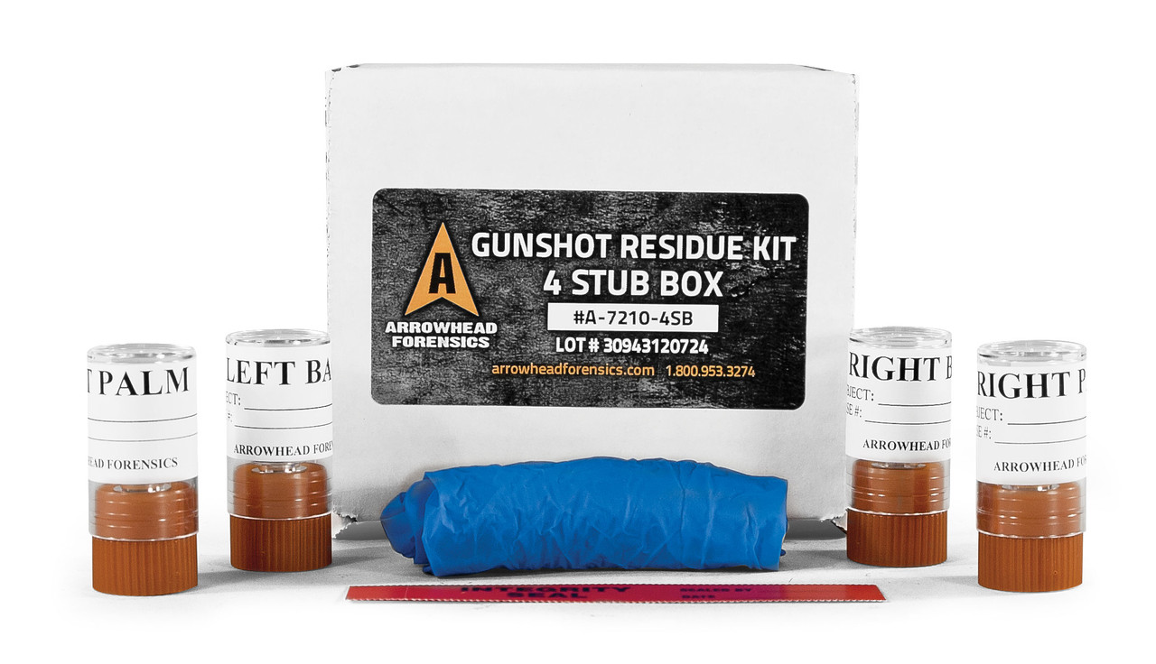 Gun Shot Residue Kit 4 Stub SEM in Box | Arrowhead Forensics