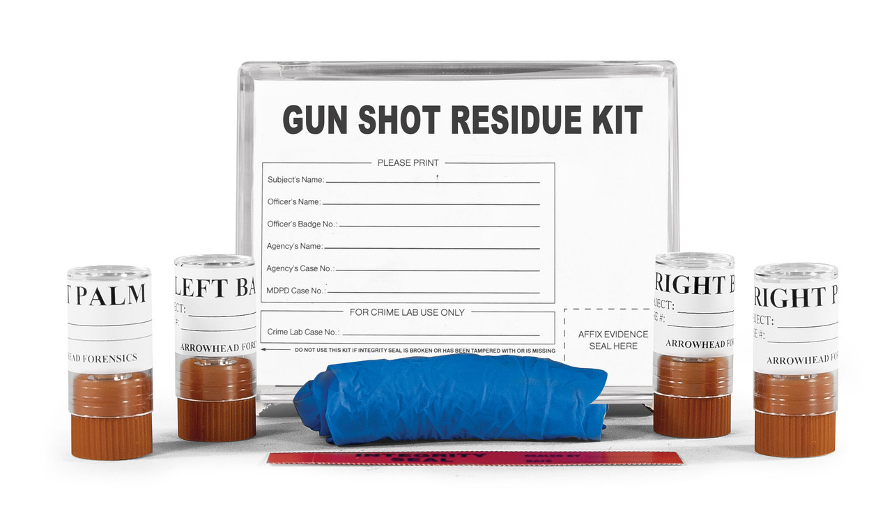 Gun Shot Residue Kit 4 Stub SEM in Plastic Case | Arrowhead Forensics