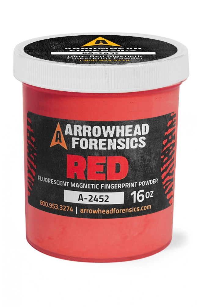 Red Fluorescent Magnetic Latent Fingerprint Powder 16oz
