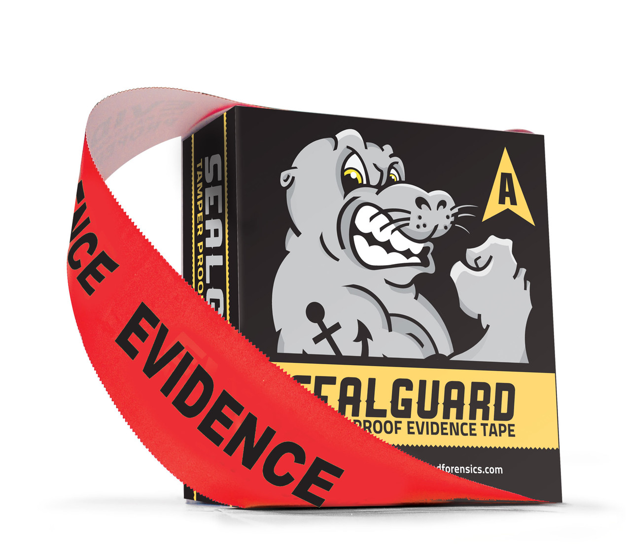 SealGuard™ Split Back Wide Red Evidence Tape 