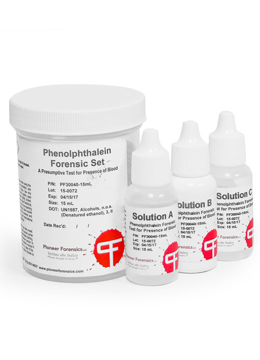Phenolphthalein Presumptive Blood Test Kit Arrowhead Forensics