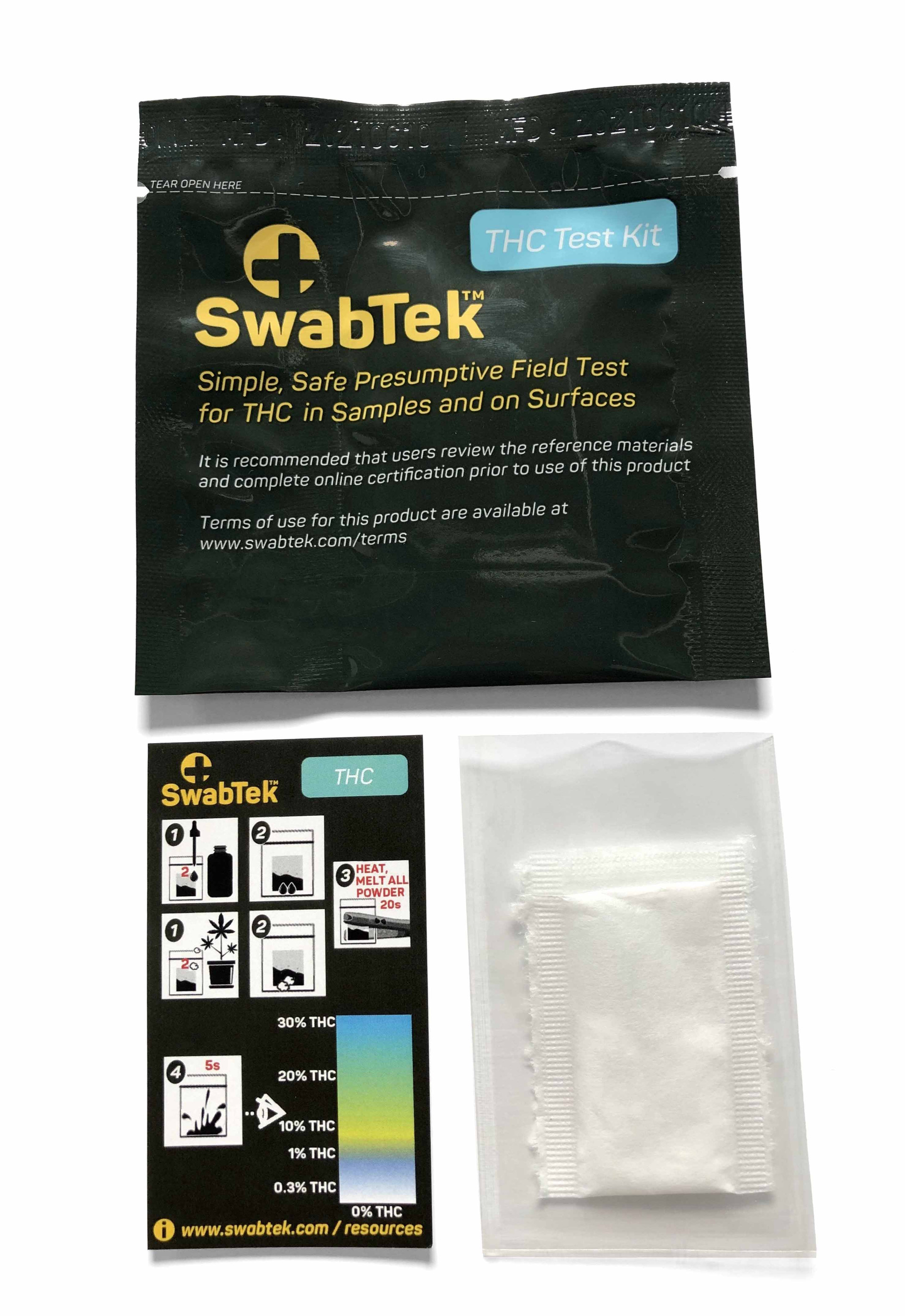 SwabTek THC Test Kit 25/box Arrowhead Forensics