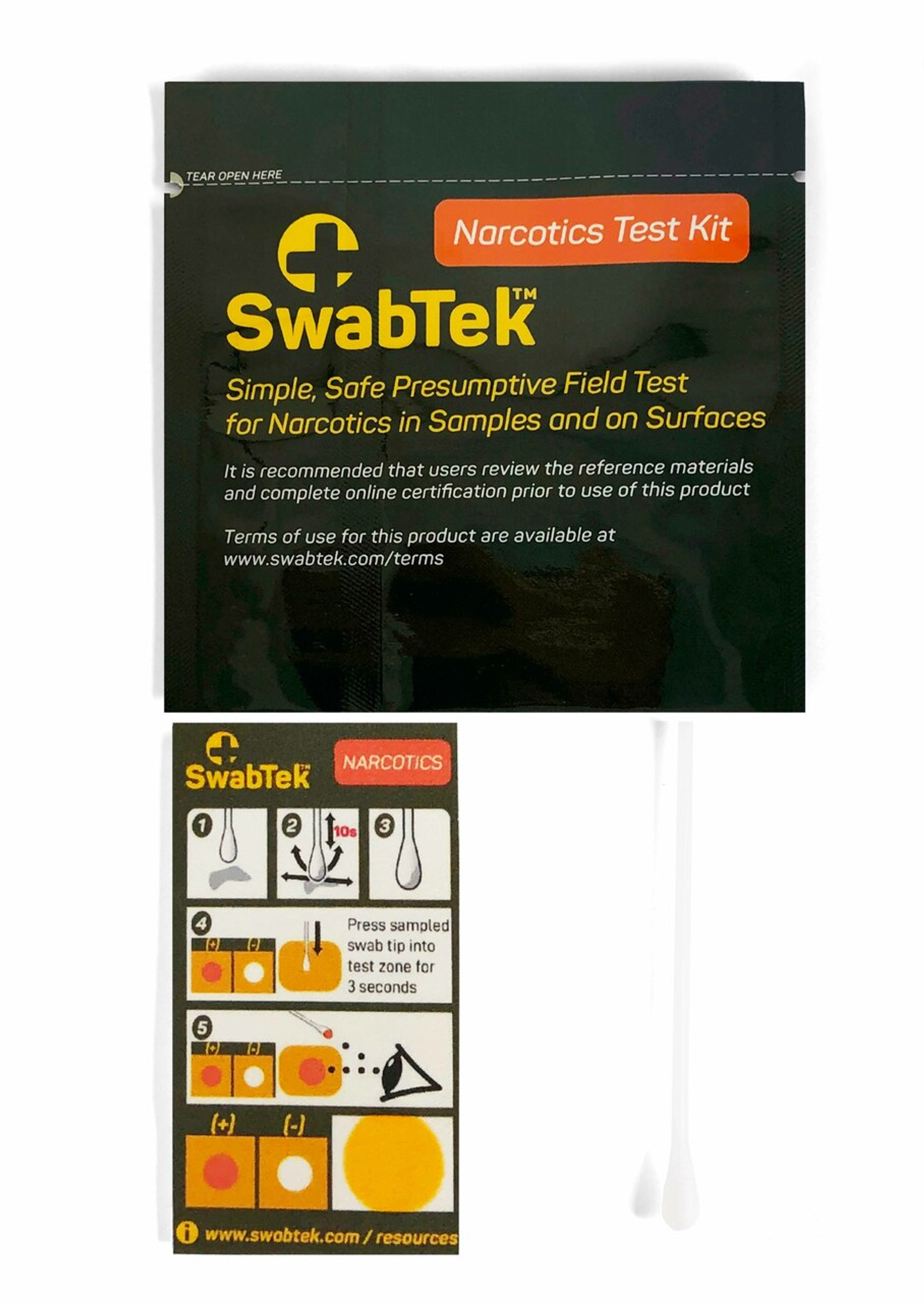 SwabTek General Narcotics Test Kit 25/box Arrowhead Forensics