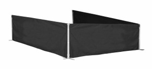 Black Crime Scene Barrier Screen Triple Screen 10' x 3' Black Crime Scene Barrier Screen Triple Screen 10' x 3'