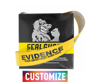 Custom Yellow SealGuard™ Split Back Evidence Tape and Box Custom Yellow SealGuard™ Split Back Evidence Tape and Box