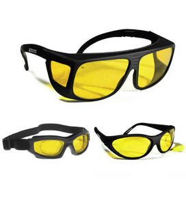 3 styles of yellow forensic laser goggles 3 styles of yellow forensic laser goggles