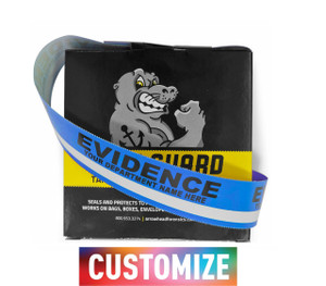 Blue/White Stripe Custom SealGuard™ Solid Back Evidence Tape Blue/White Stripe Custom SealGuard™ Solid Back Evidence Tape