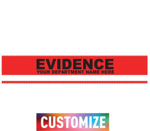 Custom SealGuard™ Labels “Evidence” Red/White Stripe Custom Imprint