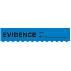 Blue SealGuard™ Minis with "Evidence/Date/Initial" imprint