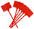 6" Red Property and Evidence Marking Ties