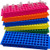 Tube Rack, fraction collector type, 80 x 1.5mL/2mL, assorted colors (B, G, R, Y, O)