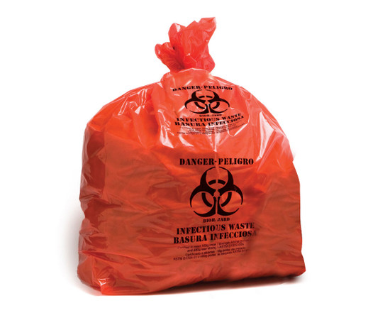 Biohazard Disposal Bags - 45gal - 40” x 47” - 100/pk 