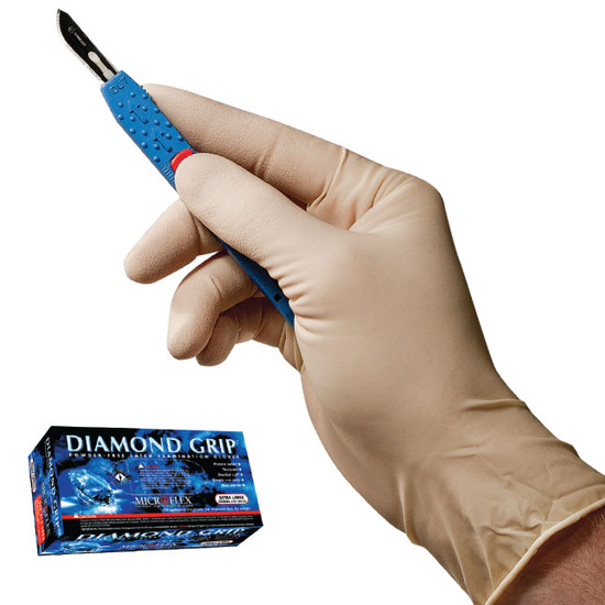 Diamond Grip Powder Free Latex Glove 3mil