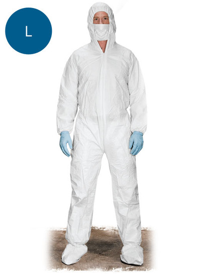 PROGUARD Breathable Coverall w/ Hood and Boot - L