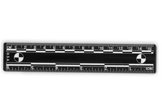 Plastic Photo Documentation Scales - Black - 6”/15 cm - 10/pk