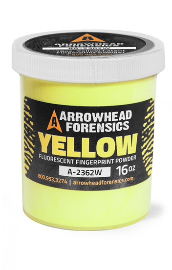 16oz Yellow Fluorescent Latent Fingerprint Powder