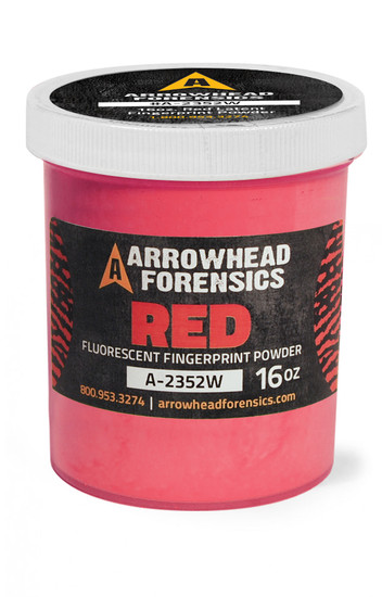 16oz Red Fluorescent Latent Fingerprint Powder